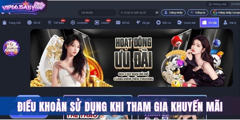 Điều khoản sử dụng cho hội viên khi tham gia khuyến mãi