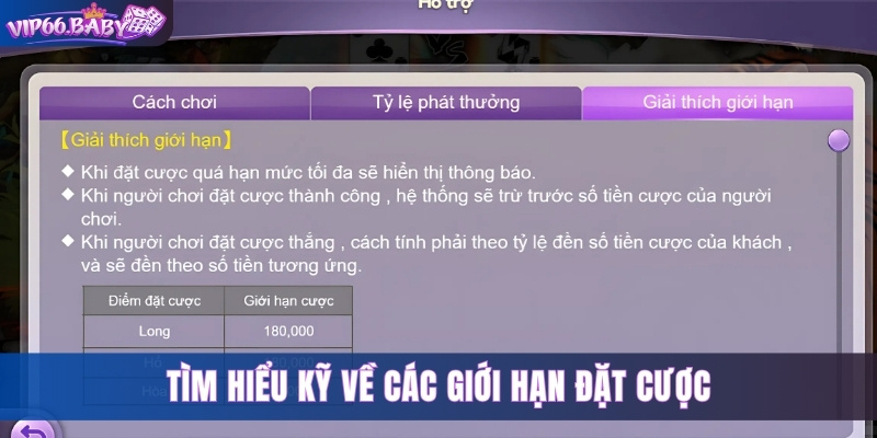 Tìm hiểu kỹ về các giới hạn đặt cược