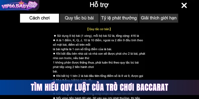 Tìm hiểu quy luật của trò chơi Baccarat